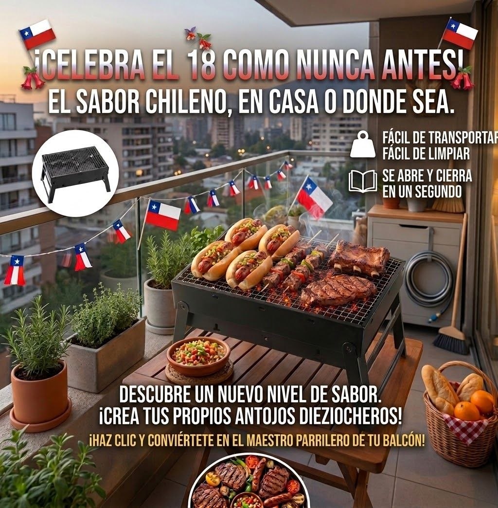 Parrilla Portátil Plegable