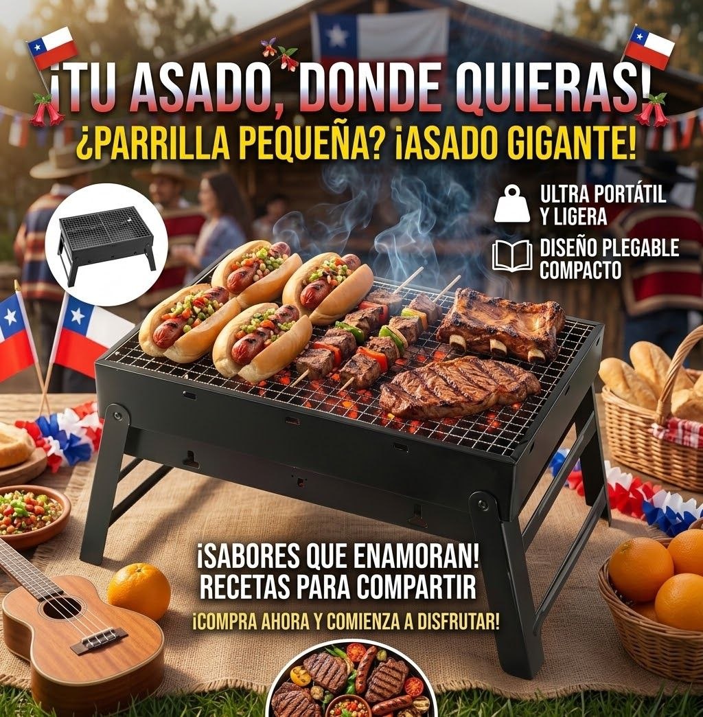 Parrilla Portátil Plegable